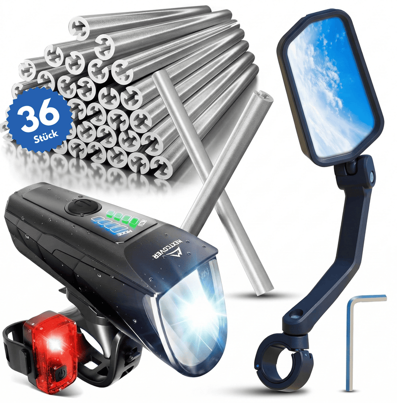 Safety Bundle (Licht-Set + Spiegel + Reflektoren)