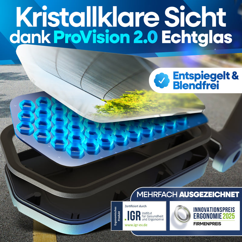 NEXTCOVER® Fahrradspiegel für Lenker mit Echtglas