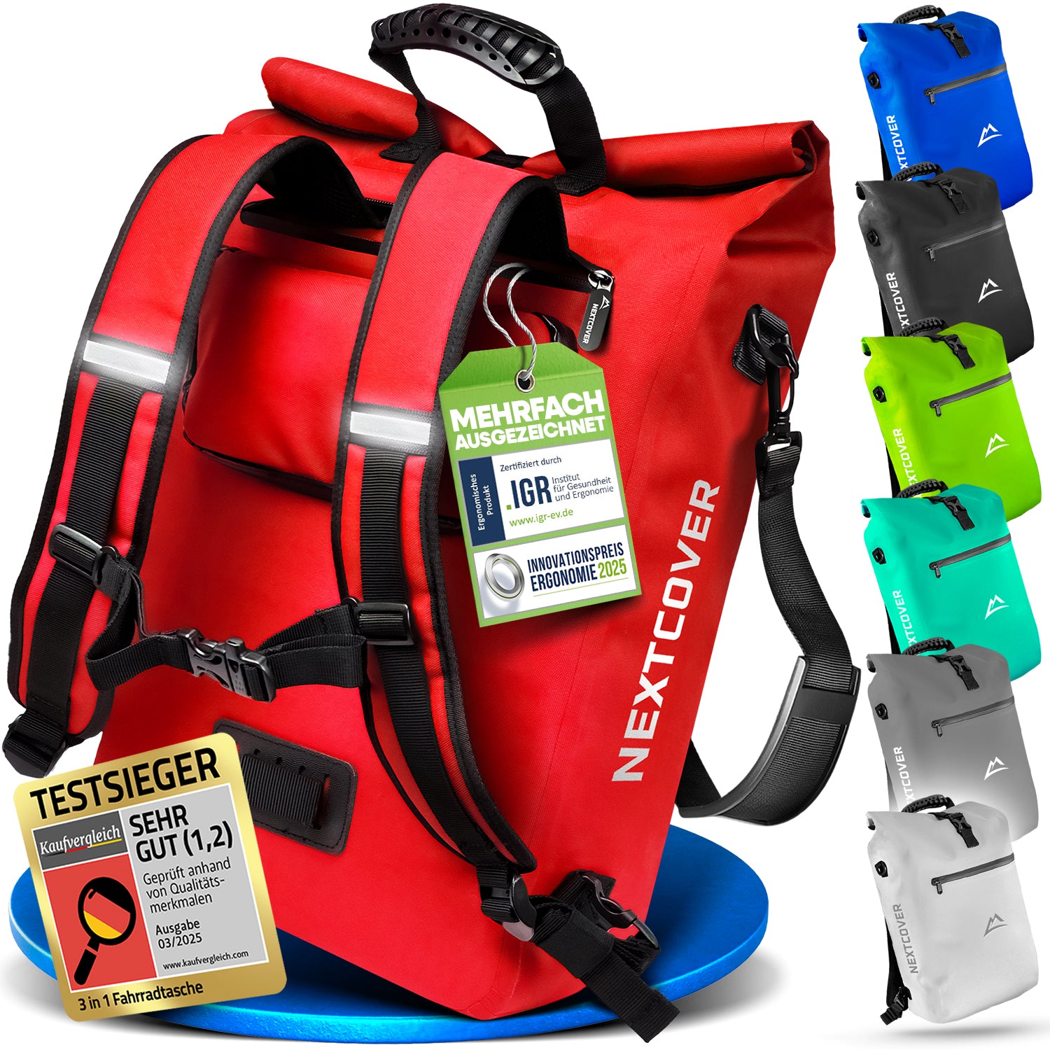 NextBag TPU 3in1 Fahrradrucksack - dein Begleiter für den Alltag