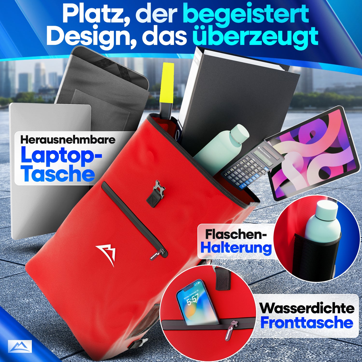NextBag TPU 3in1 Fahrradrucksack - dein Begleiter für den Alltag