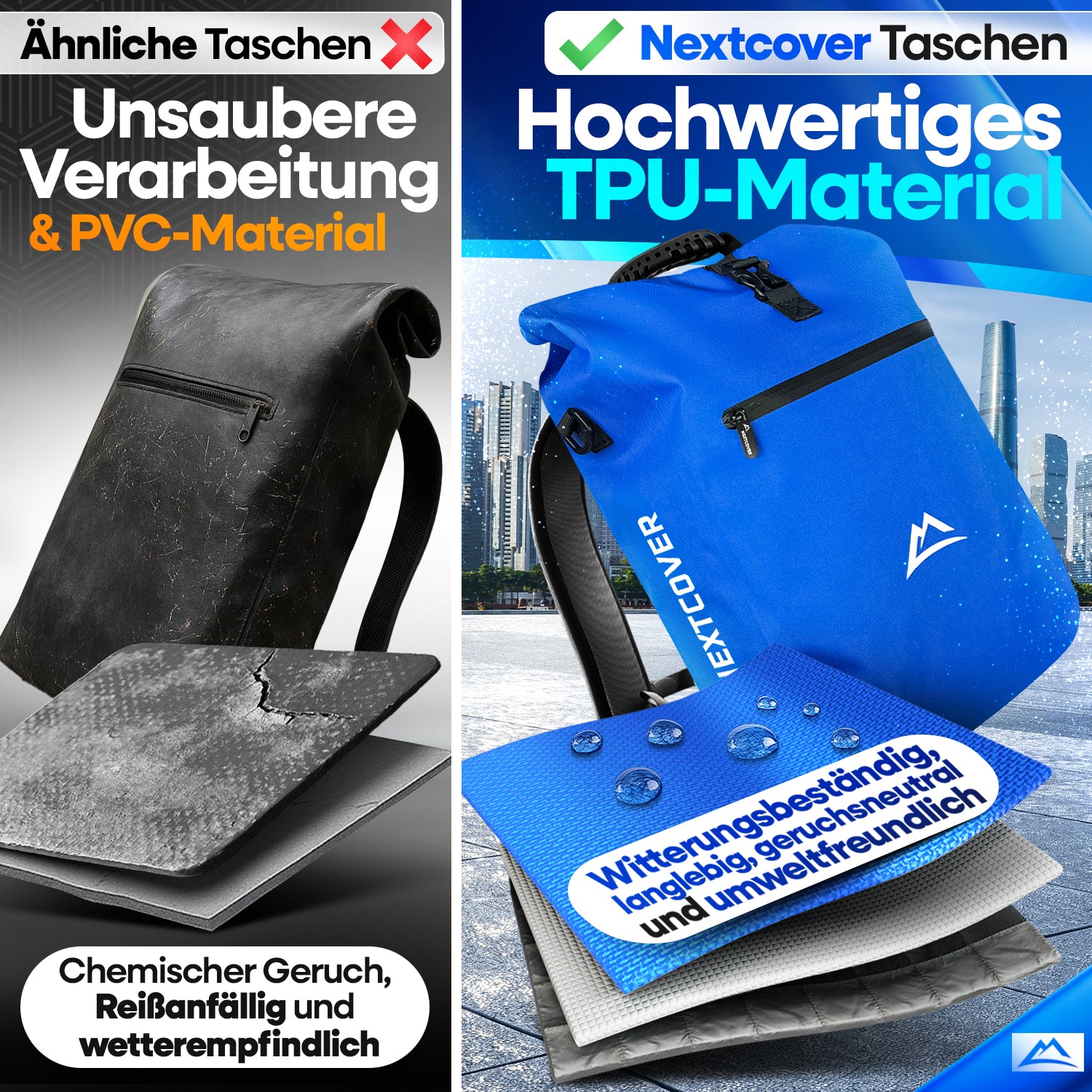 NextBag TPU 3in1 Fahrradrucksack - dein Begleiter für den Alltag