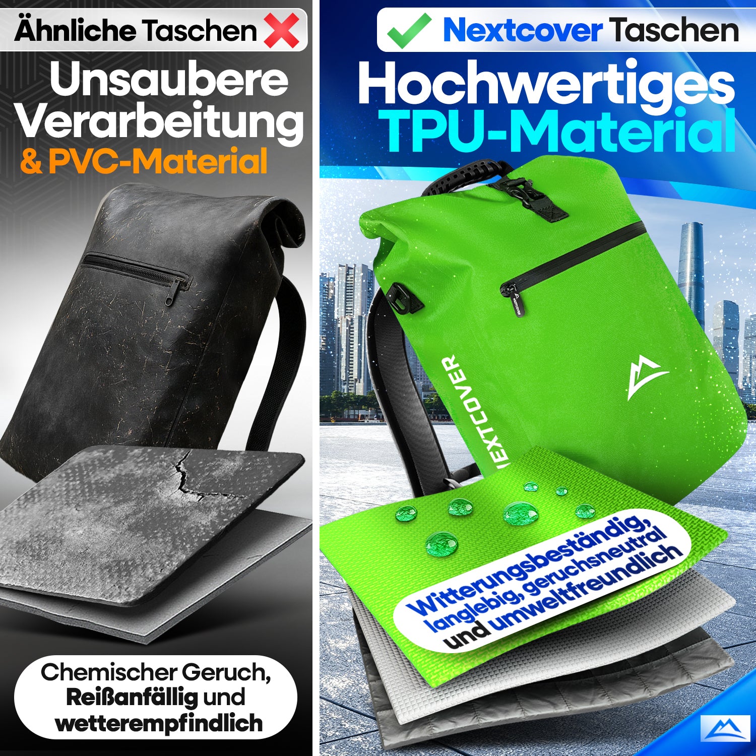 NextBag TPU 3in1 Fahrradrucksack - dein Begleiter für den Alltag