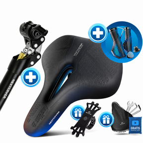 ComfortSet ULTRA – Sattel + gefederte Sattelstütze + Griffe