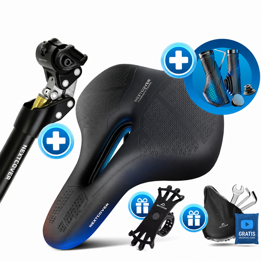 ComfortSet ULTRA – Sattel + gefederte Sattelstütze + Griffe