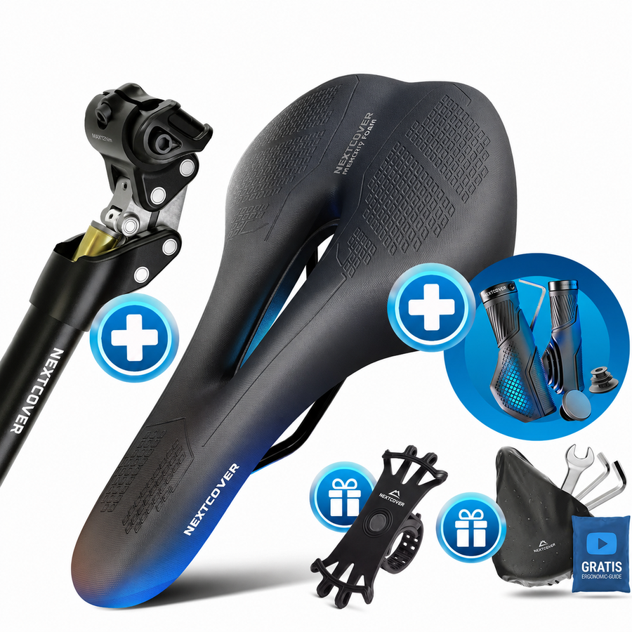 ComfortSet ULTRA – Sattel + gefederte Sattelstütze + Griffe
