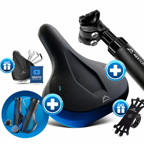 ComfortSet ULTRA – Sattel + gefederte Sattelstütze + Griffe