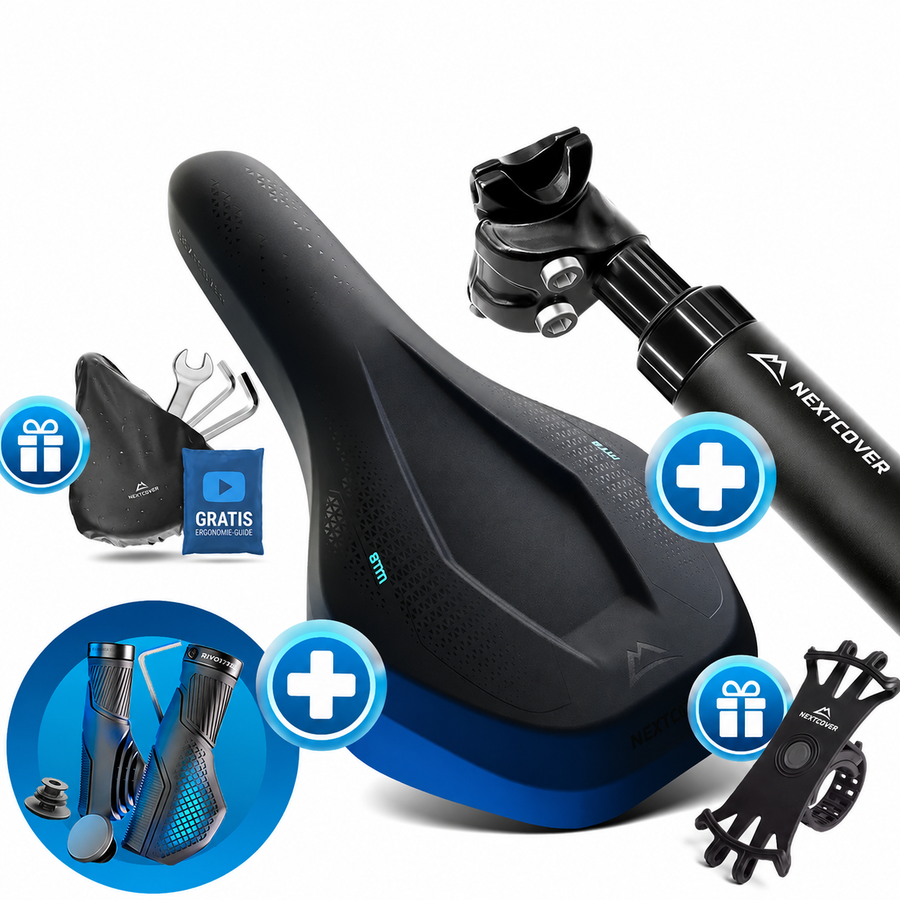 ComfortSet ULTRA – Sattel + gefederte Sattelstütze + Griffe