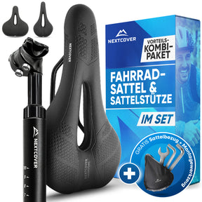 ComfortSet - Fahrradsattel & gefederte Sattelstütze