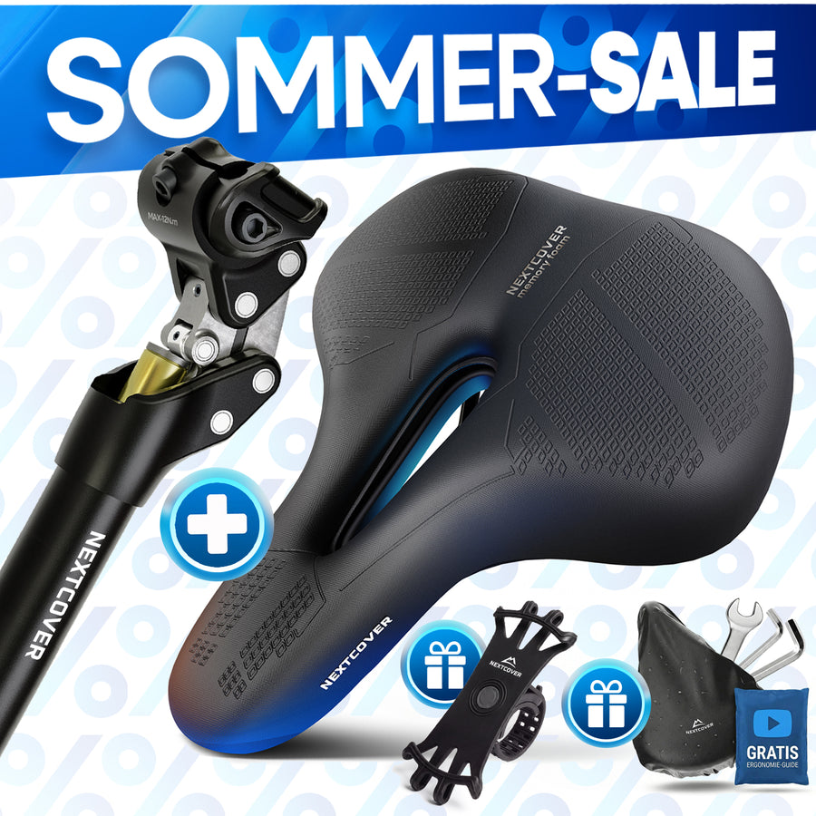 Nextcover ComfortSets™ – Fahrradsattel & Sattelstütze mit Federung | (E-Bike / Sport)