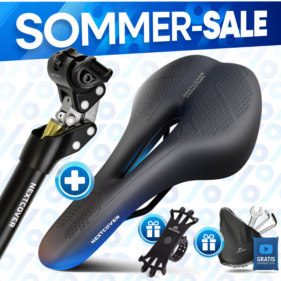 Nextcover ComfortSets™ – Fahrradsattel & Sattelstütze mit Federung | (E-Bike / Sport)