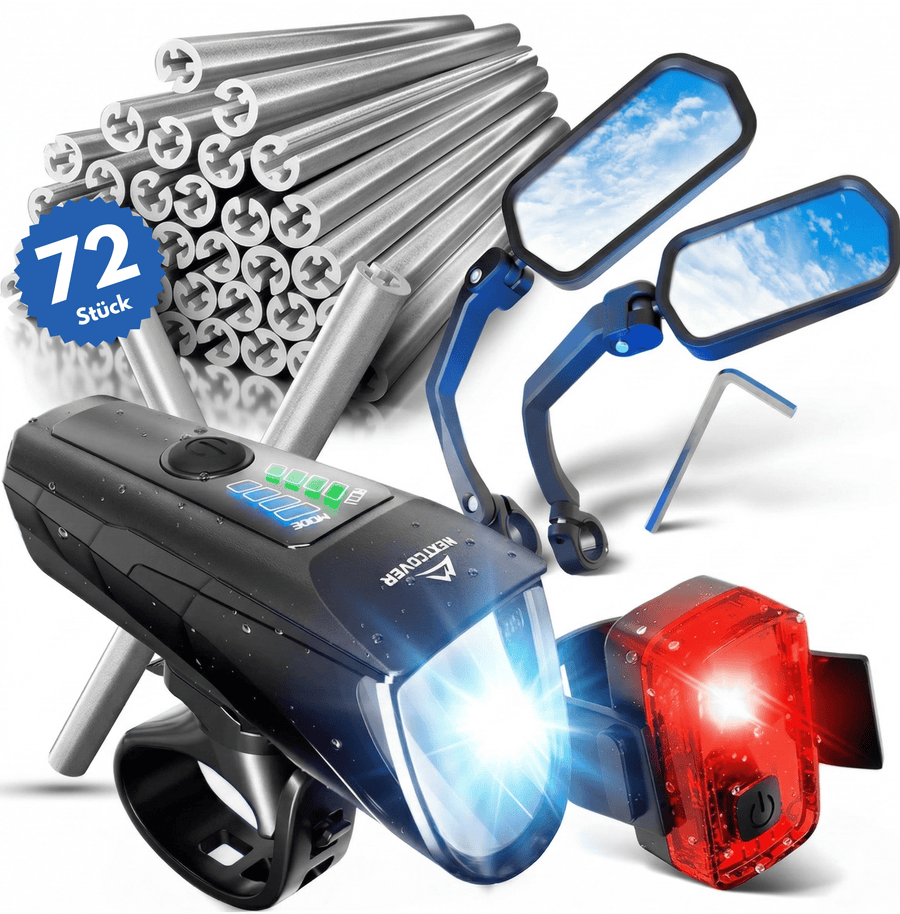 Safety Bundle (Licht-Set + Spiegel + Reflektoren)