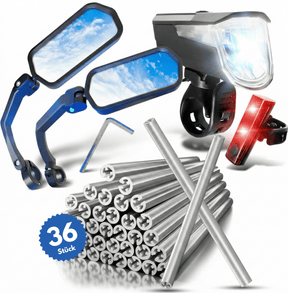 Safety Bundle (Licht-Set + Spiegel + Reflektoren)