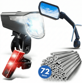 Safety Bundle (Licht-Set + Spiegel + Reflektoren)