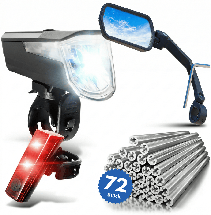 Safety Bundle (Licht-Set + Spiegel + Reflektoren)