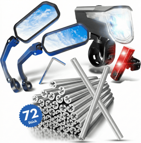 Safety Bundle (Licht-Set + Spiegel + Reflektoren)