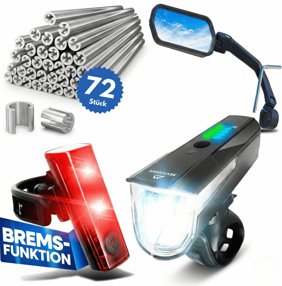 Safety Bundle (Licht-Set + Spiegel + Reflektoren)