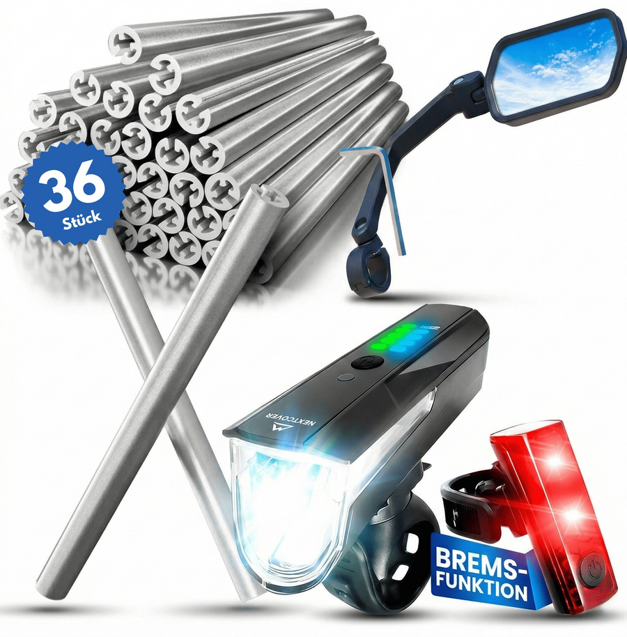 Safety Bundle (Licht-Set + Spiegel + Reflektoren)