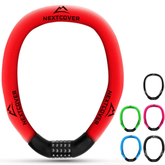 Robustes Nextcover Zahlenschloss für Fahrräder – in fünf stylischen Farben erhältlich, mit flexiblem Stahlkern und Textilschutz für sicheren Diebstahlschutz und langlebige Nutzung im Alltag.