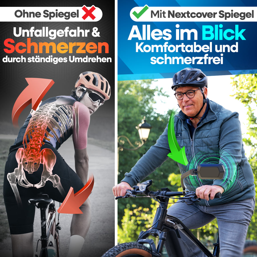 NEXTCOVER® Fahrradspiegel für mehr Sicherheit & Überblick im Verkehr