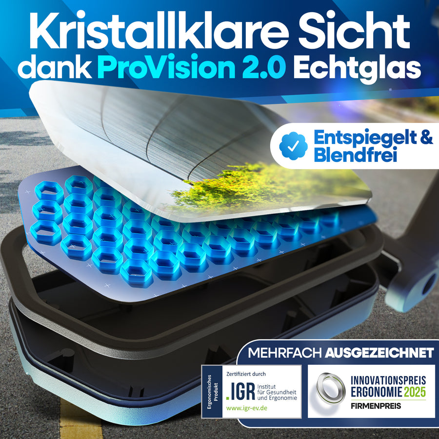 NEXTCOVER® Fahrradspiegel für Lenker mit Echtglas