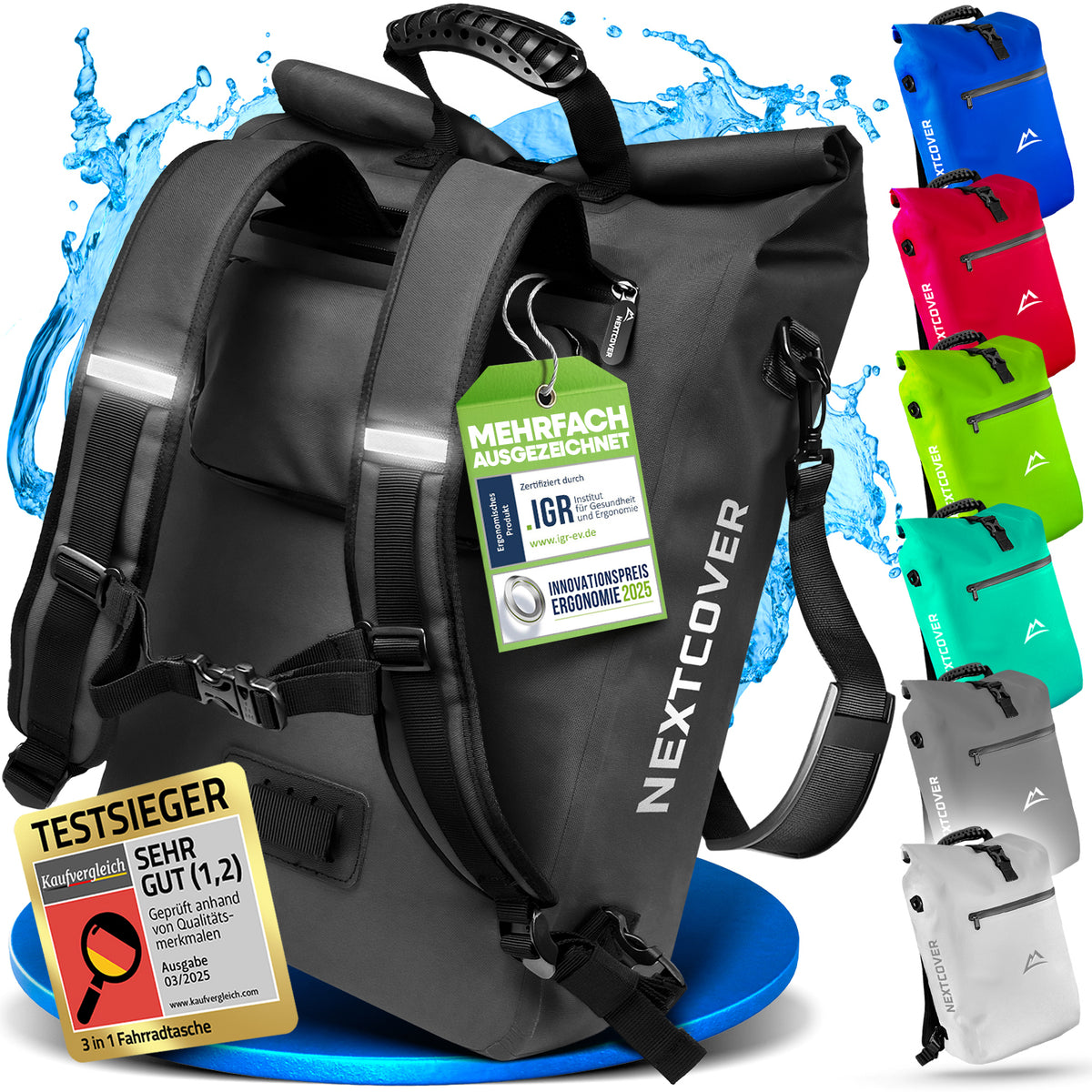 NextBag TPU 3in1 Fahrradrucksack - dein Begleiter für den Alltag