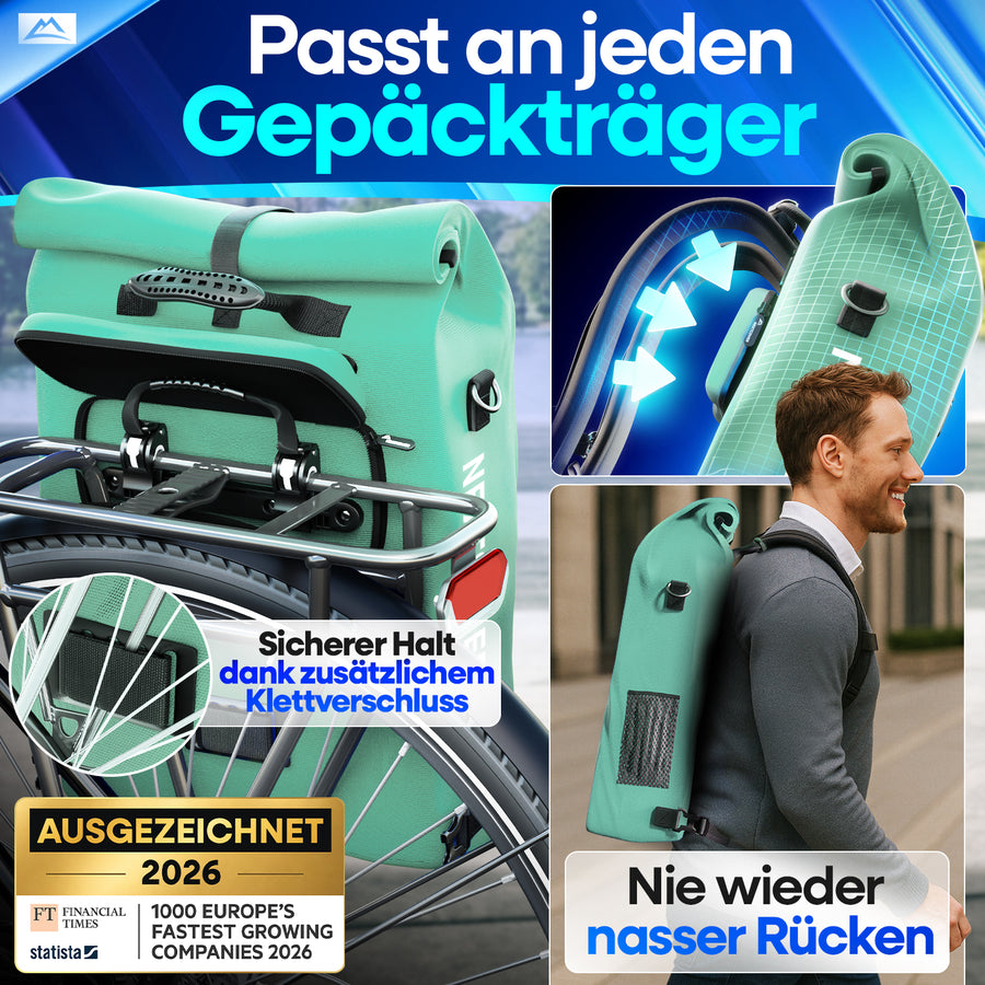 NextBag TPU 3in1 Fahrradrucksack - dein Begleiter für den Alltag