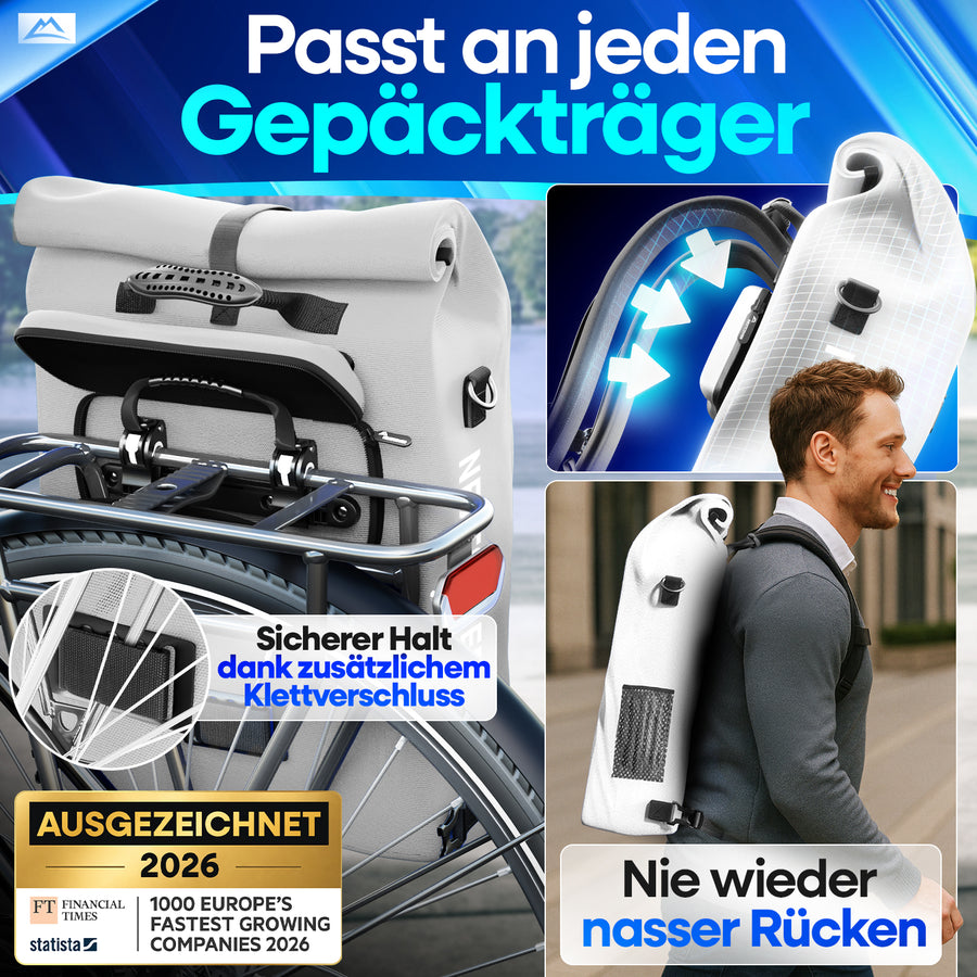 NextBag TPU 3in1 Fahrradrucksack - dein Begleiter für den Alltag