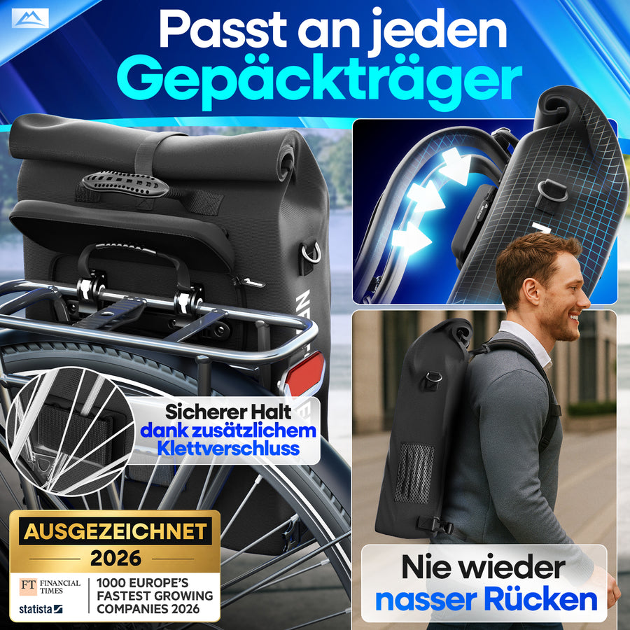 NextBag TPU 3in1 Fahrradrucksack - dein Begleiter für den Alltag