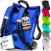 Wasserdichte 3-in-1 TPU Fahrradtasche von Nextcover mit Rucksackfunktion, Tragegriff und vielseitiger Befestigung – in 7 Farben erhältlich, ideal für Pendler, Touren und Outdoor-Abenteuer.