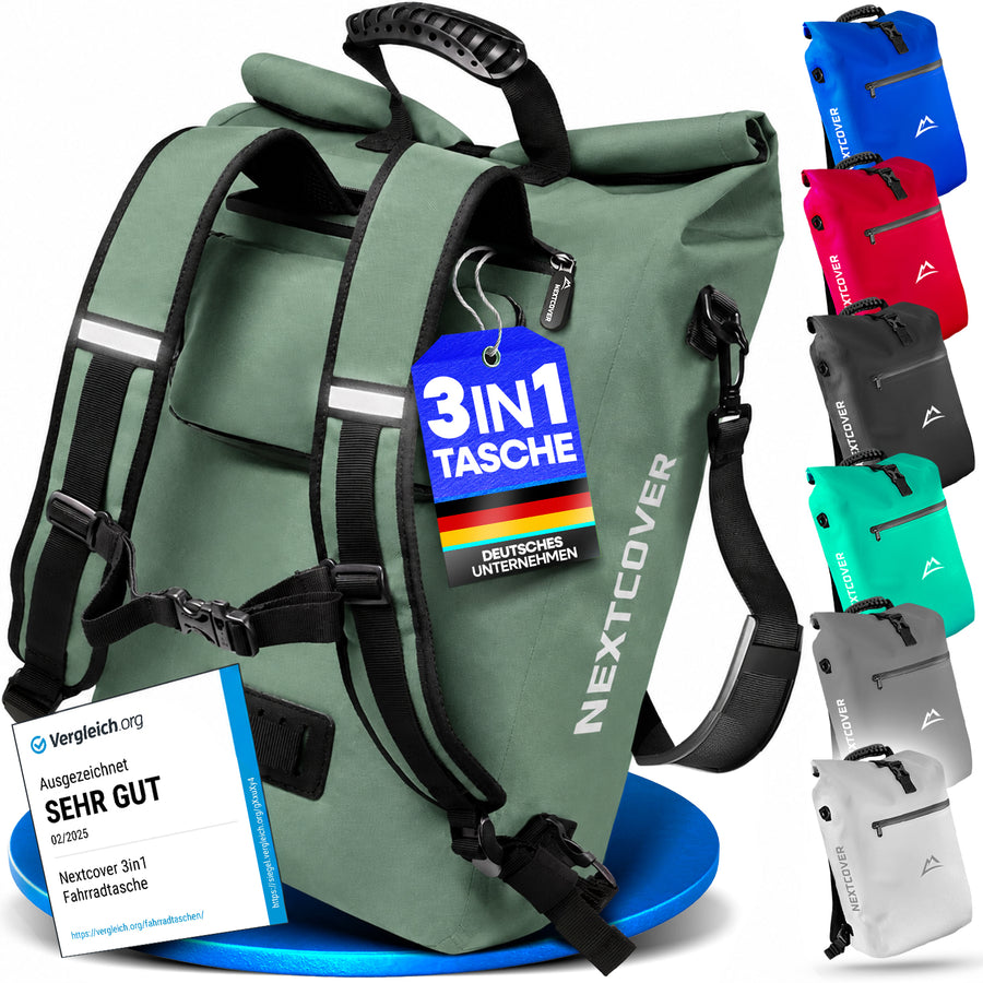 NextBag TPU 3in1 Fahrradrucksack - dein Begleiter für den Alltag