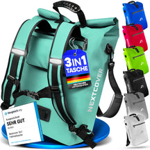 Wasserdichte 3-in-1 TPU Fahrradtasche von Nextcover mit Rucksackfunktion, Tragegriff und vielseitiger Befestigung – in 7 Farben erhältlich, ideal für Pendler, Touren und Outdoor-Abenteuer.