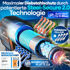 Faltschloss mit SteelSecure-Technologie