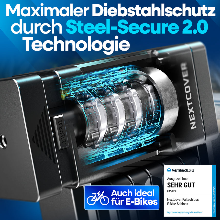 Faltschloss mit SteelSecure-Technologie