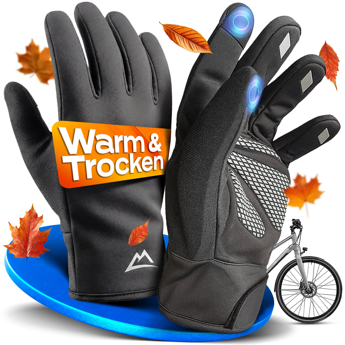 Nextcover Premium Thermo Fahrrad Handschuhe für Damen & Herren – winddicht, wasserabweisend und IGR-zertifiziert für ergonomischen Komfort im Winter.