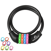 Nextcover Kinder Fahrradschloss mit buntem Zahlencode – sicheres, kindgerechtes Zahlenschloss in mehreren Farben, ausgezeichnet mit Note 1,2 „Sehr gut“, ideal für Kinderfahrräder und Familienausflüge.