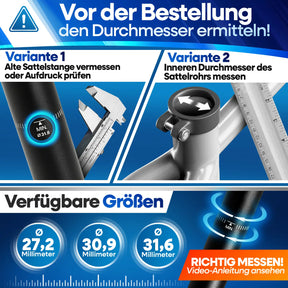 ComfortSet™ Pro – Fahrradsattel & Sattelstütze mit Federung | Komplett-Set
