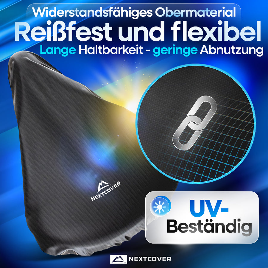 Nextcover Sattelüberzug aus reißfestem, flexiblem Material, UV-beständig und langlebig, für zuverlässigen Schutz und minimale Abnutzung.