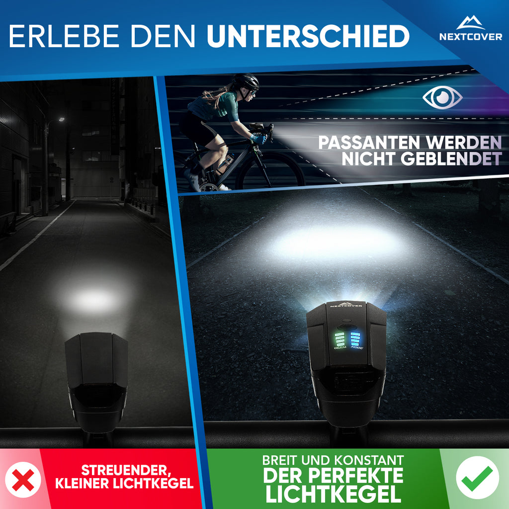 fahrradbeleuchtung sattel Fahrradsattel ComfortOne & Fahrradlicht LightPro Set