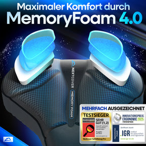 Nextcover ComfortPro Sattel mit MemoryFoam 4.0 – mehrfach ausgezeichnet für ergonomisches Design und zertifiziert durch das IGR Institut, bietet maximalen Sitzkomfort auf jeder Fahrradtour.