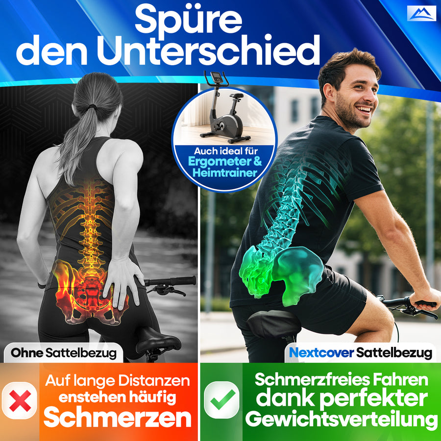 CoverPro - Ergonomischer Fahrradsattel Überzug mit Memory Foam 4.0