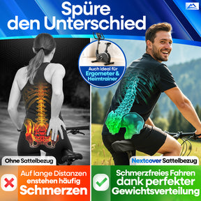 CoverPro - Ergonomischer Fahrradsattel Überzug mit Memory Foam 4.0
