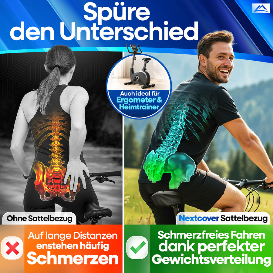 CoverPro - Ergonomischer Fahrradsattel Überzug mit Memory Foam 4.0