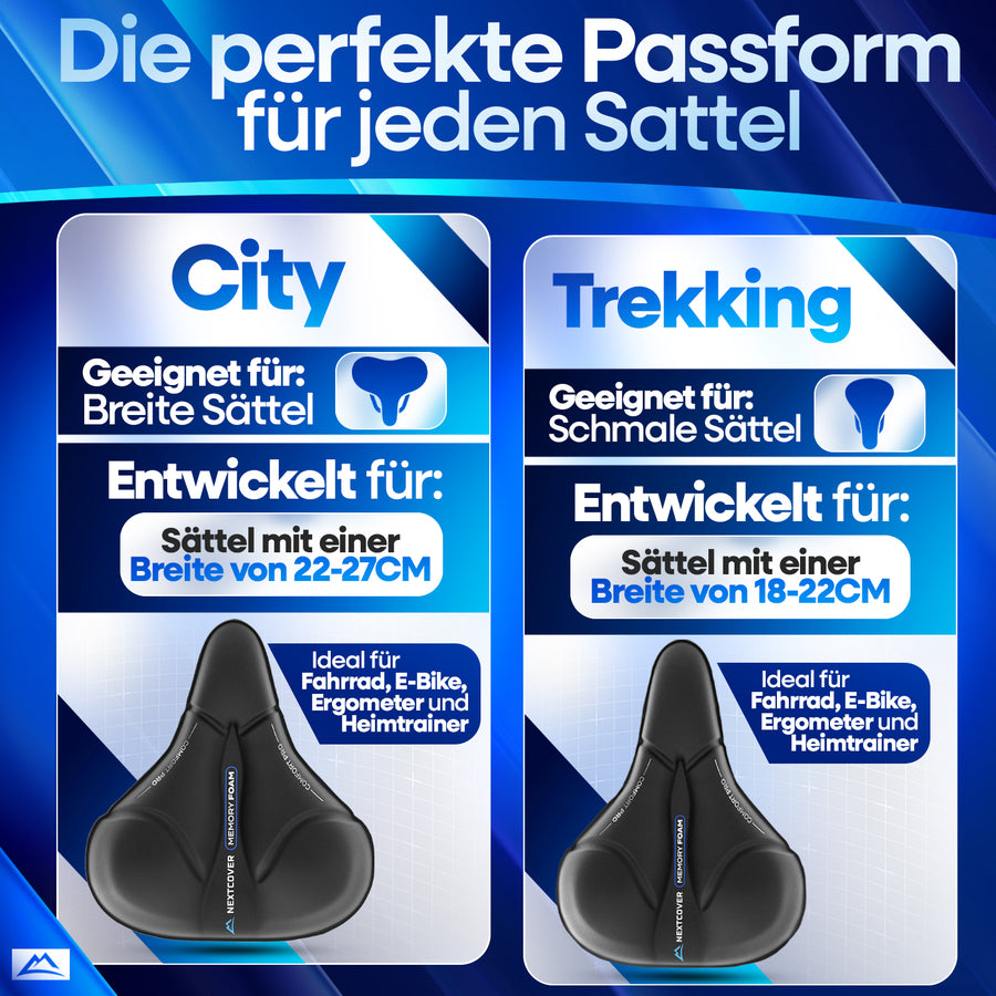 CoverPro - Ergonomischer Fahrradsattel Überzug mit Memory Foam 4.0