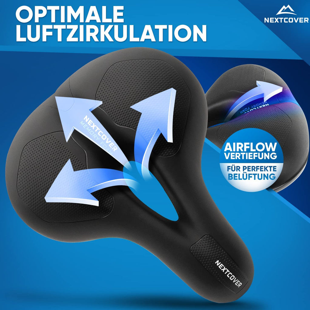 fahrradsattel geht nicht tiefer Nextcover Ergonomischer Airflow Fahrradsattel mit Memory-Foam