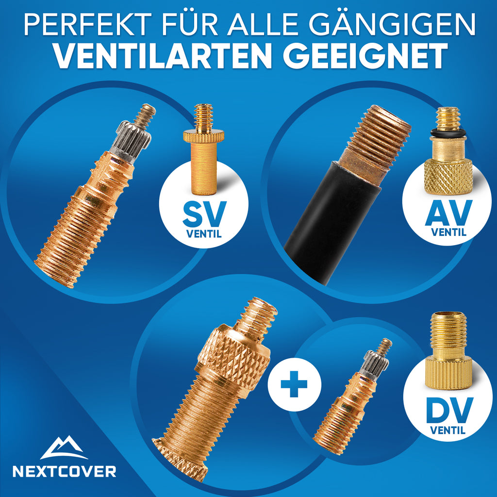 ventiladapter fahrradpumpe Nextcover Fahrradventil Adapter Set